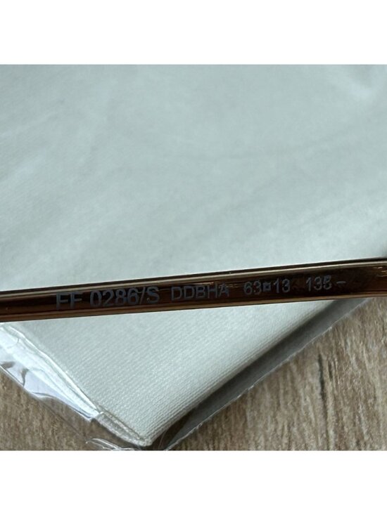 FENDI Gold Metalic Double Bridge Full Rim Pilot Sunglasses 0286/S main image 4